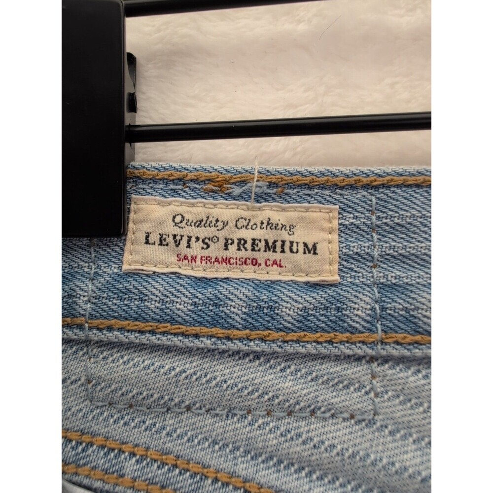 Levis Premium 501 '81 Pin striped Light Wash Tapered Leg Jeans Women's Sz 25x31 - Picture 8 of 16